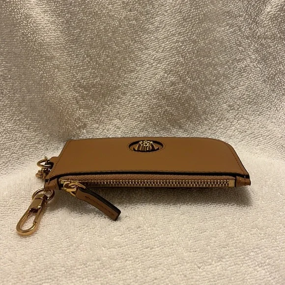 Versace unisex La Medusa caramel Vitello keychain card holder wallet charm NEW - Picture 9 of 11